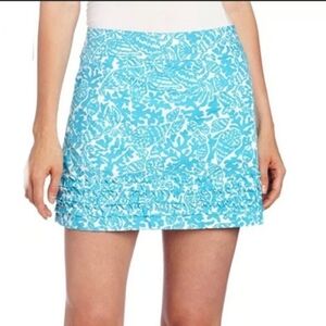 Lilly Pulitzer• Blue/green Marigold Min Skort With Seashells. Sz 2